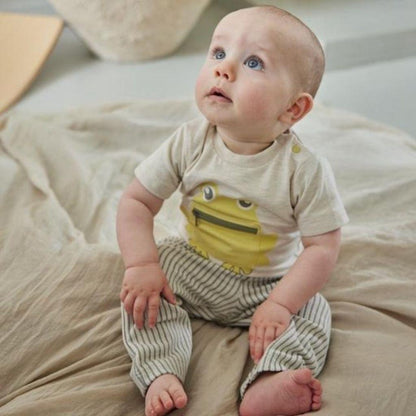 dirkje T-shirt met tekst jump korte mouw m 62 Off white boy