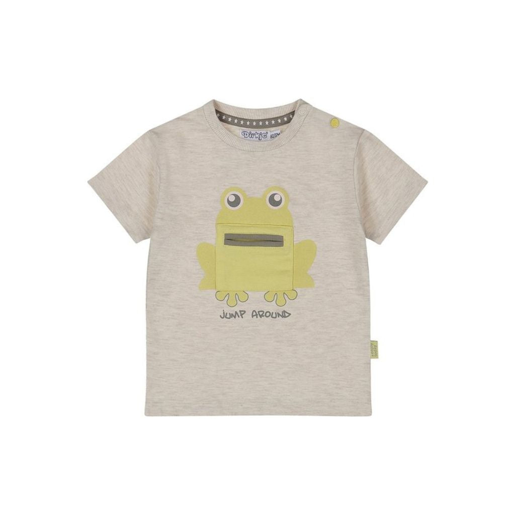 dirkje T-shirt met tekst jump korte mouw m 68 Off white boy