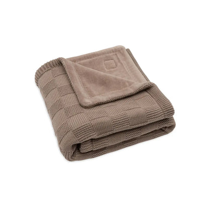 Jollein Deken voor wieg Box Knit Milky Coffee/Velvet 75 x 100 cm
