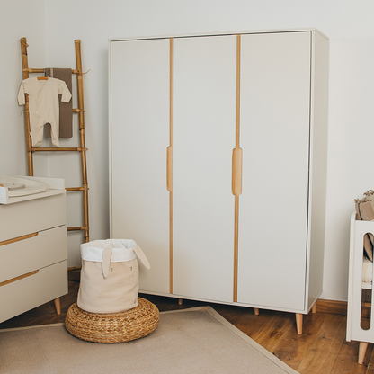 Pericles 3-delige babykamer (bed 120 x 60 + commode met verlengstuk + kast 3 deuren) Nomad dune beige