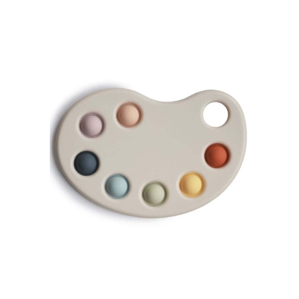 Mushie Activiteitenspeeltje Verfpalet Press Toy