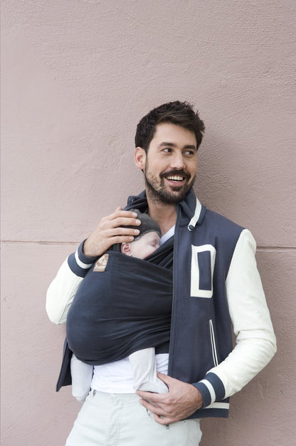 Babylonia Rekbare draagdoek Tricot-Slen Organic biokatoen Blue Jeans