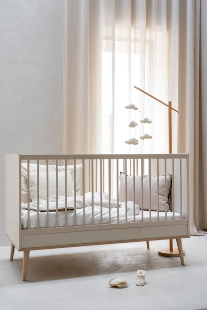 Quax 2-delige babykamer (meegroeibed L 140 x B 70 cm + commode) Flow Clay
