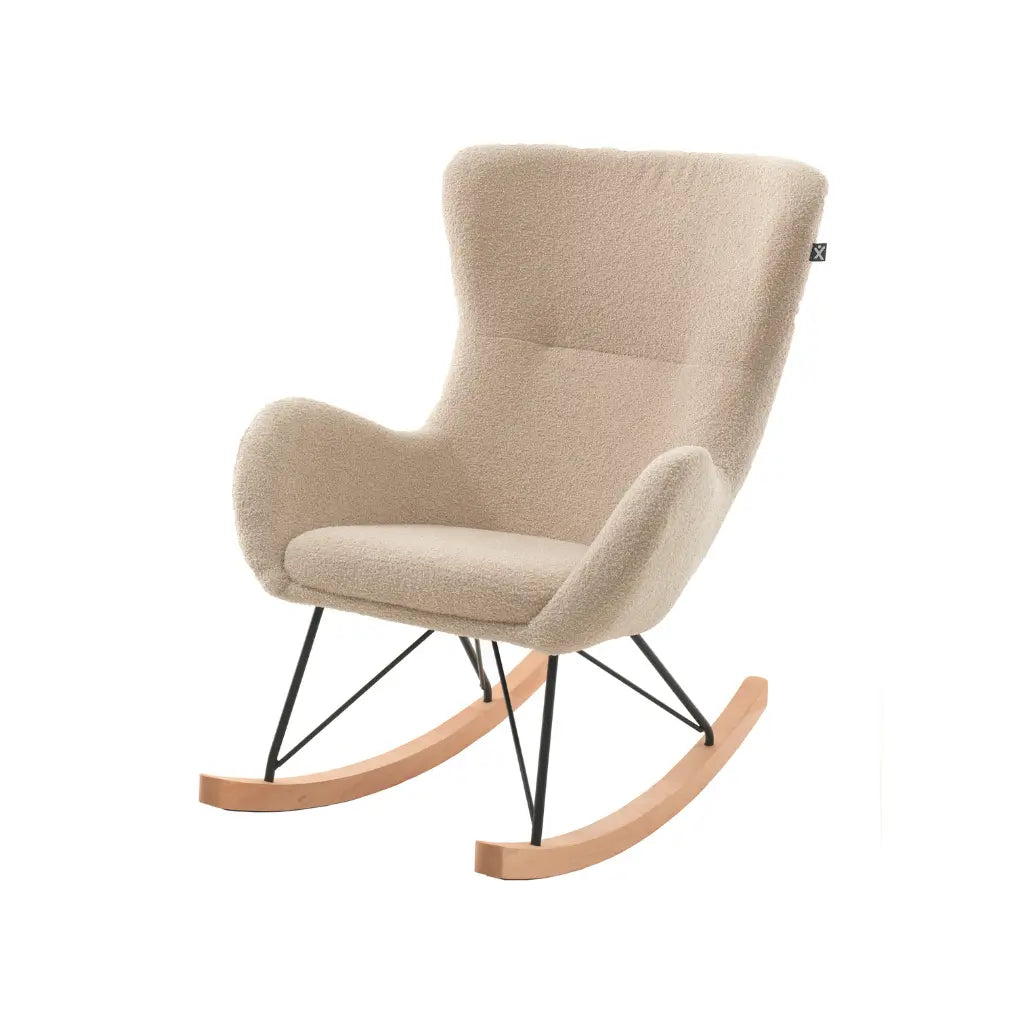 JAXX Fauteuil à bascule Maxi Davies Beige Teddy