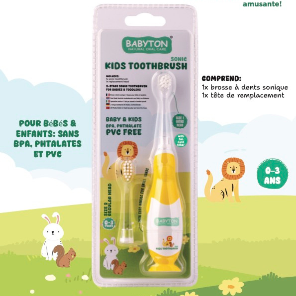Babyton Brosse à dents sonique avec tête remplaçable