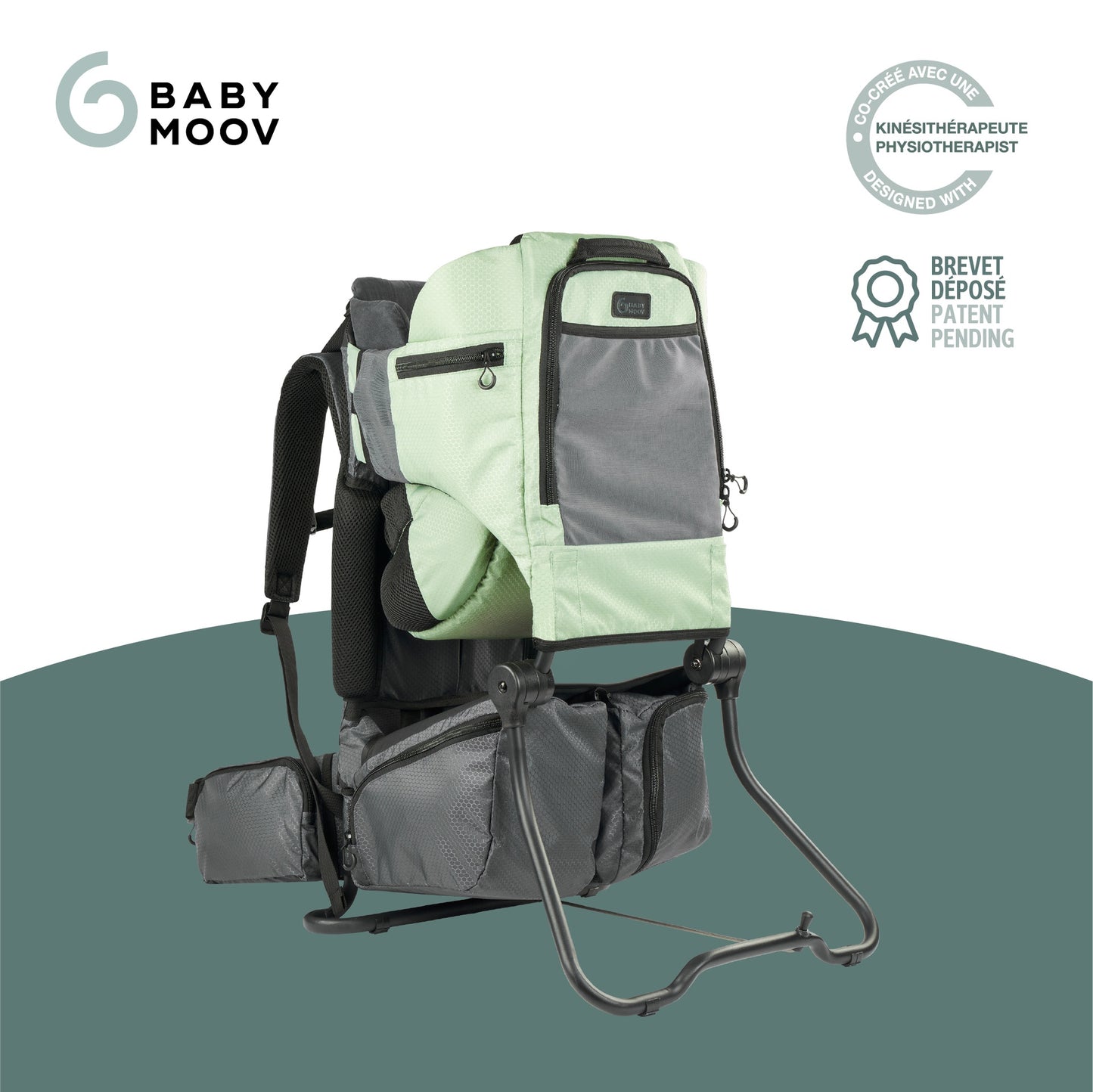 Babymoov Porte-bébé dorsal Moov & Hike vert clair