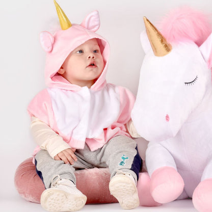 Den Goda Fen Verkleedpak Mini Cape Eenhoorn Roze maat 86-110 - 1-4 Jaar