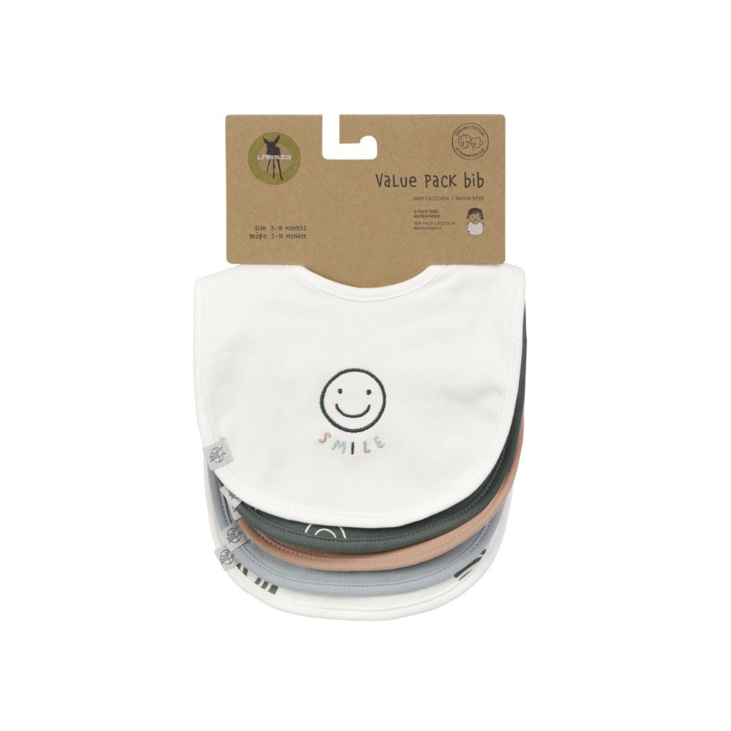Lässig Bavoir Tiny Smile - 5 pièces