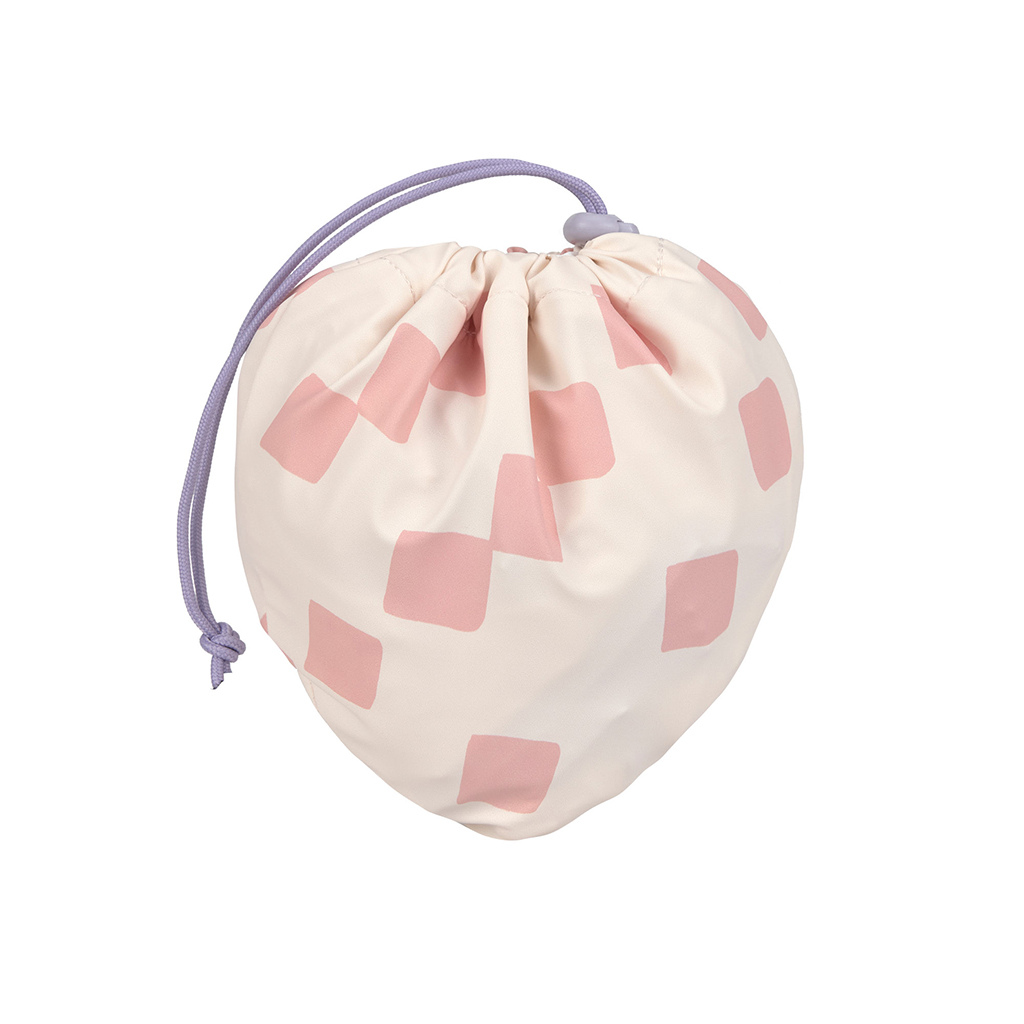 Slabbetje met lange mouwen happy fruits peach