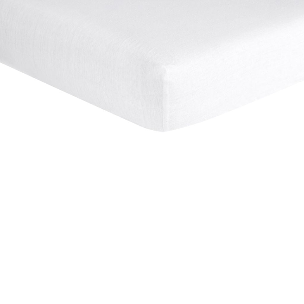 Dreambee Hoeslaken voor wieg Essentials wit jersey B 50 x L 90 cm
