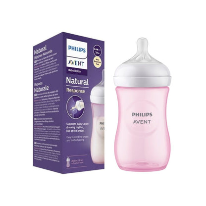 Philips AVENT Biberon Natural Response rose 260 ml