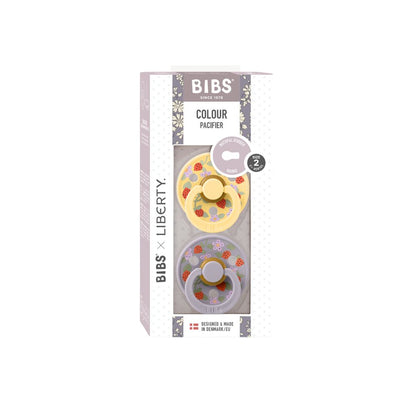 Bibs Sucette + 6 mois Liberty Garden Strawberry Pale Multi - 2 pièces