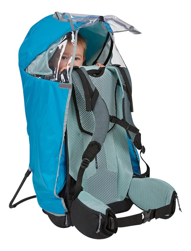 Thule Kinderdrager + regenhoes Sapling Agave/Blue