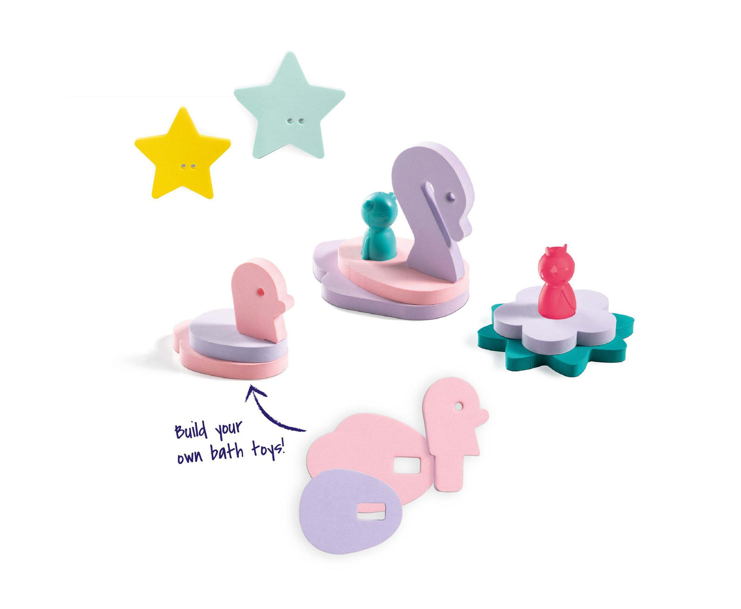 Quut Badspeelgoed Puzzle Friends Fairy Pond - 12 stuks