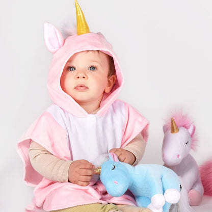 Den Goda Fen Verkleedpak Mini Cape Eenhoorn Roze maat 86-110 - 1-4 Jaar