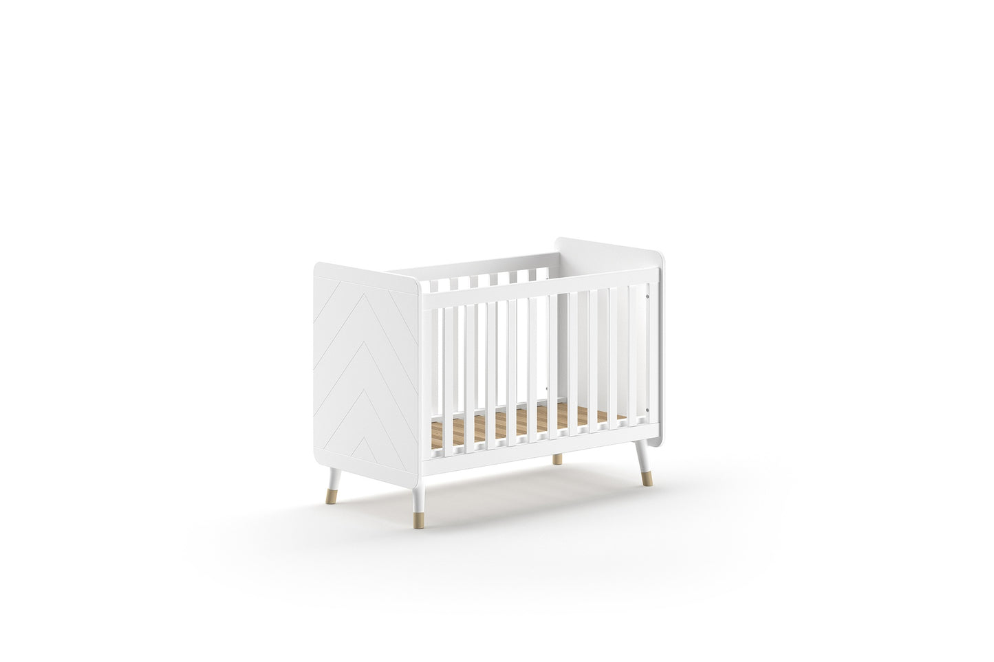 Jaxx Chambre de bébé 3 pièces (lit + commode + armoire 3 portes) Billy blanc