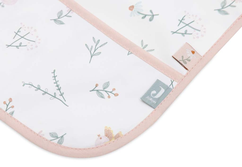 Jollein Bavoir à manches imperméable Lovely Birds blanc
