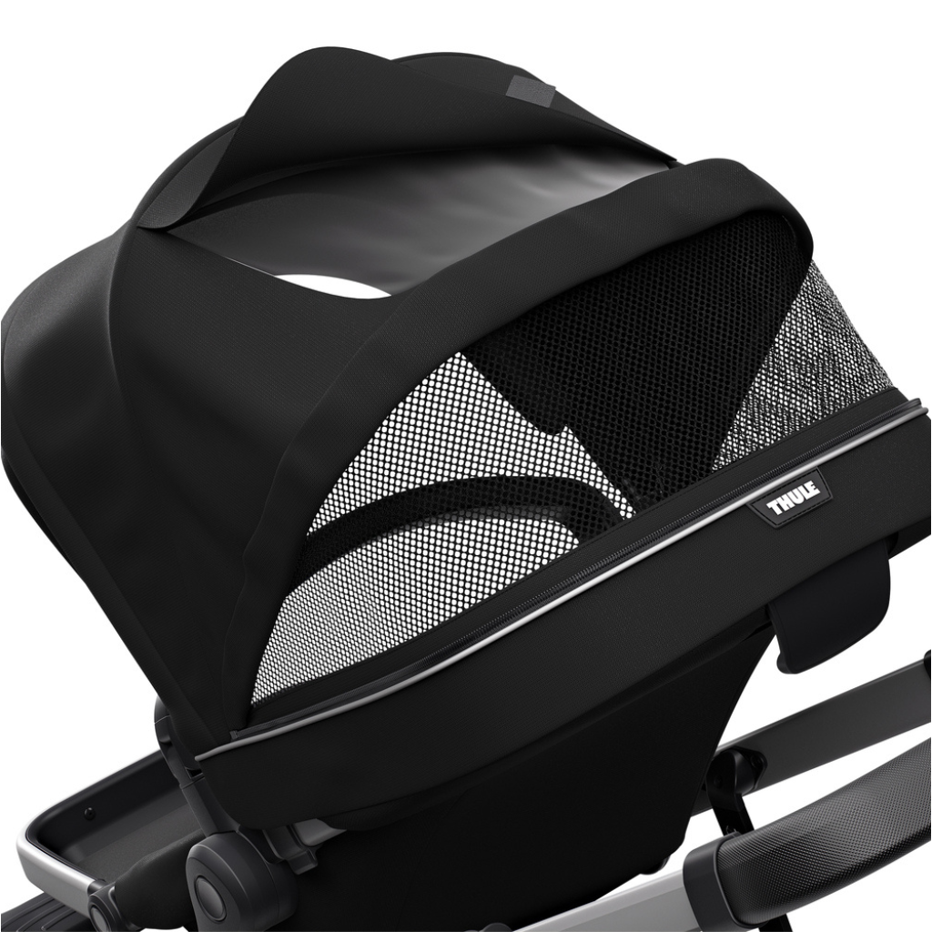 Thule Wandelwagen Sleek + draagmand Midnight Black