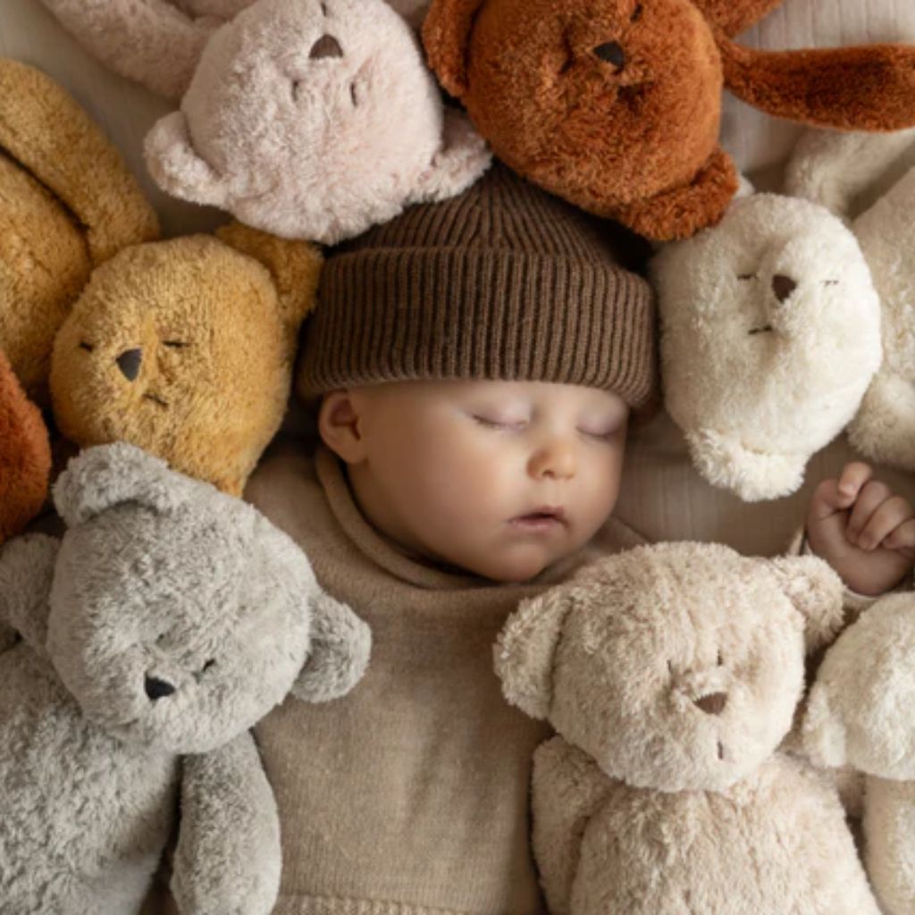 Knuffel met licht en geluid The Humming Bear Gray Natur 2.0