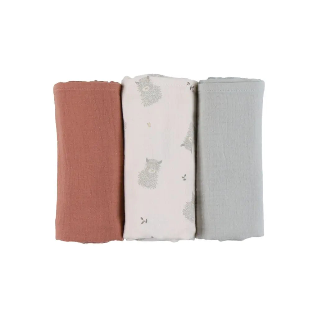 Noukie's Drap tétra Fluffy & Orso 70 x 70 cm - 3 pièces
