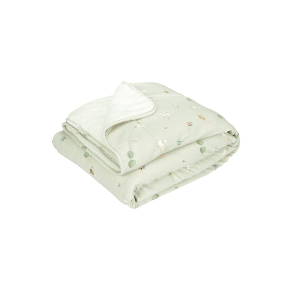 Little Dutch Deken voor wieg of park Little Farm Olive Green