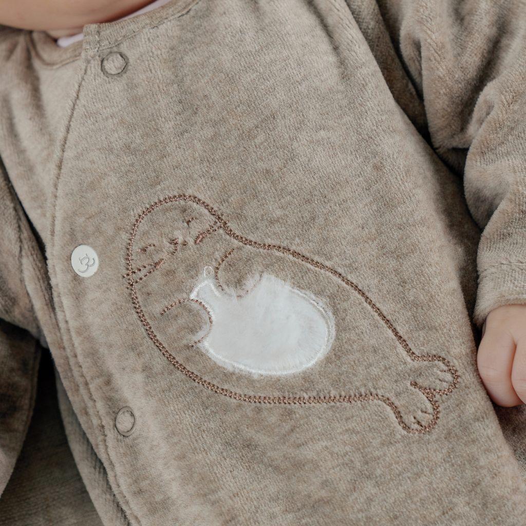 Noukie's Pyjama velours Seal beige unisexe
