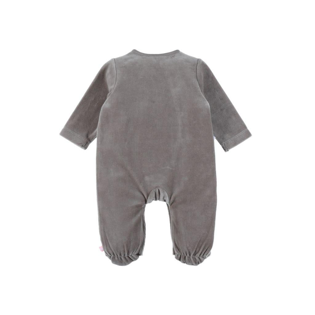 Noukie's Pyjama velours kaki Sweet zebra unisexe
