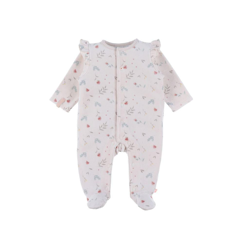 Noukie's Pyjama fluweel Romantic flowers uniseks