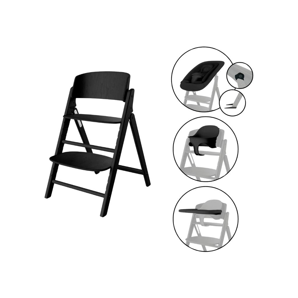 Cybex Eetstoel Click & Fold 4-in-1 Stunning Black
