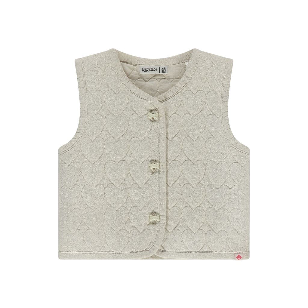 Babyface Gilet Pour Filles Ivoire Et Beige