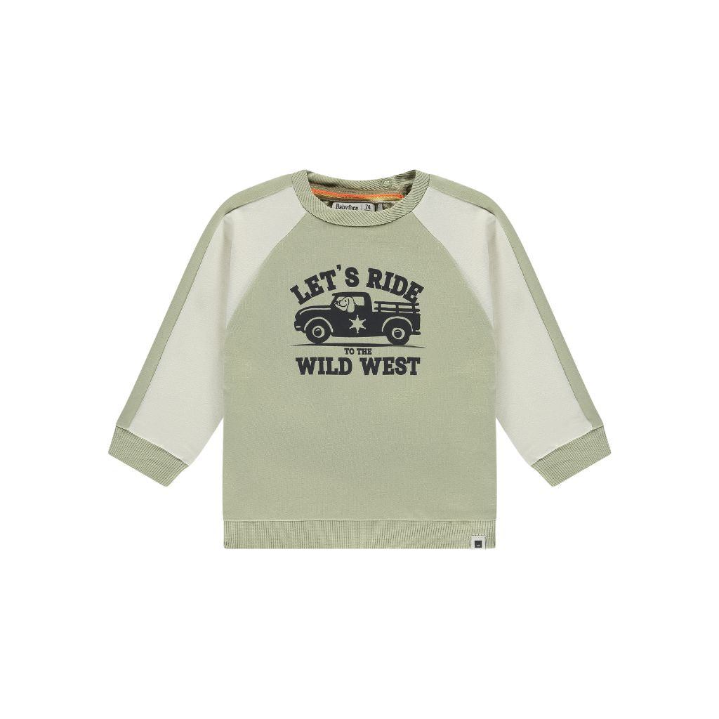 BabyFace Sweatshirt Sage Groen