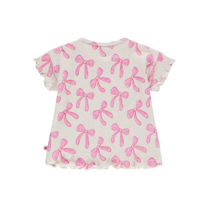 BabyFace T-shirt Met Korte Mouwen Girls Ivory Rose Meisjes
