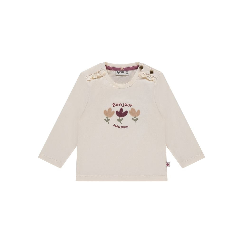 BabyFace T-shirt met lange mouwen wit