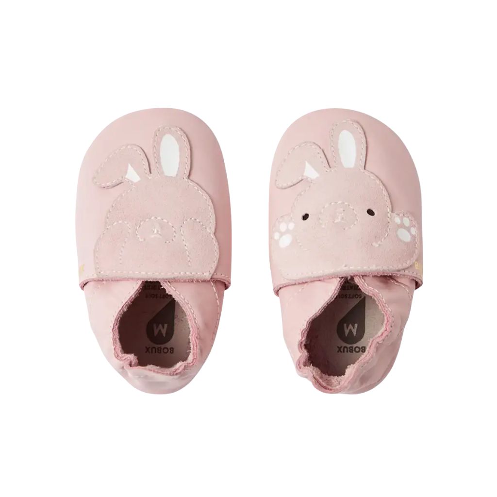 Bobux Schoentjes Soft Soles Peek A Boo Bunny Ballet Pink