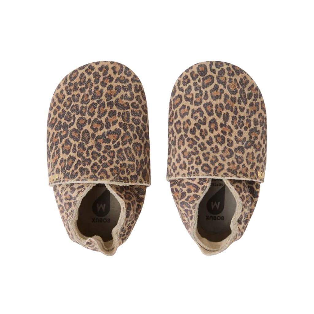 Bobux Schoentjes Soft Soles Simple Shoe Leopard Shimmer Meisjes