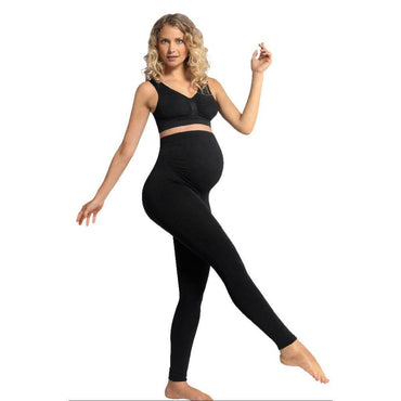 Carriwell Legging Black met ingeweven ondersteuning en naadloos buik
