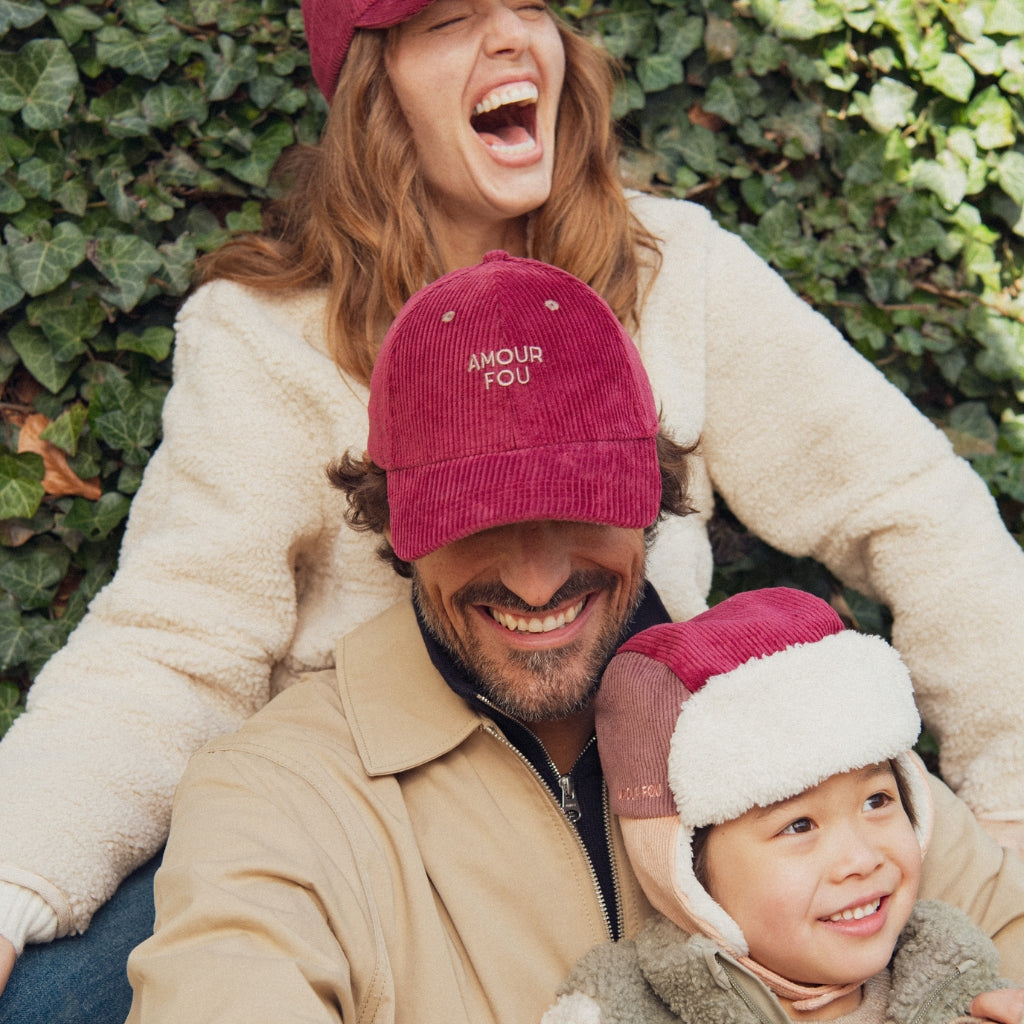 Chamaye Casquette Avec Protège-oreilles Amour Fou Girl Burgundy
 