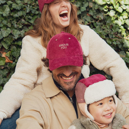 Chamaye Casquette Avec Protège-oreilles Amour Fou Girl Burgundy
 