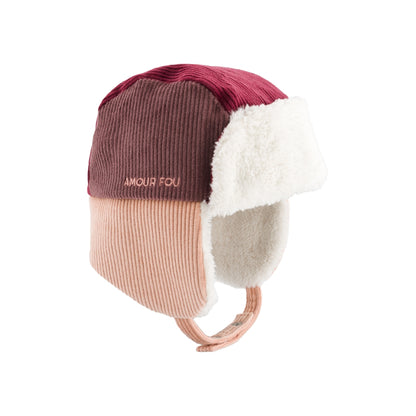 Chamaye Casquette Avec Protège-oreilles Amour Fou Girl Burgundy
 