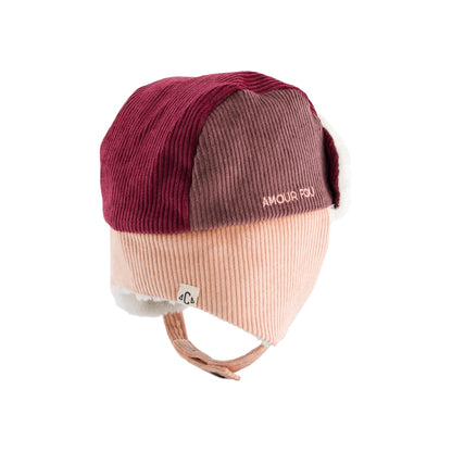 Chamaye Casquette Avec Protège-oreilles Amour Fou Girl Burgundy
 