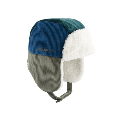 Chamaye Casquette Avec Protège-oreilles Corduroy Amour Fou Boy Green