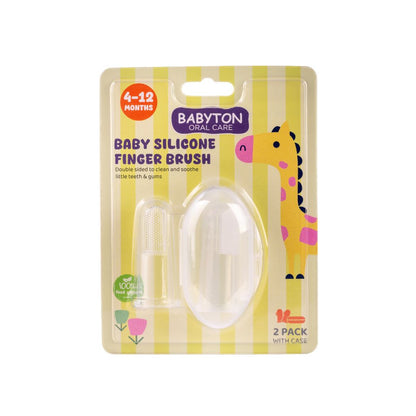 Babyton Silicone Vingertandenborstel - 2 stuks