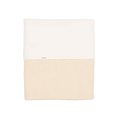 Koeka Couverture pour berceau Cotton Fleece Wafel Faro Warm White