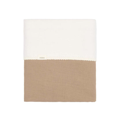 Koeka Couverture pour lit en coton polaire gaufré Faro Café