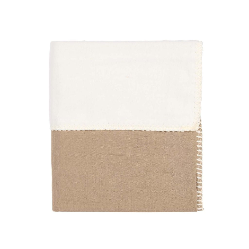 Koeka Couverture pour lit en coton polaire gaufré Faro Café