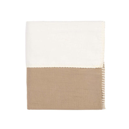 Koeka Couverture pour lit en coton polaire gaufré Faro Café