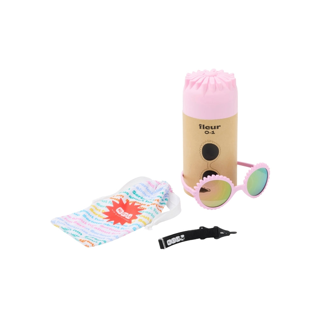 Ki ET LA Zonnebril Flower Unbreakable Roze – 0 tot 12 Maanden