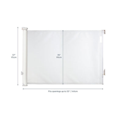 Dreambee Barrière De Sécurité Pour Porte et Escalier Safe&Roll Enroulable Blanche