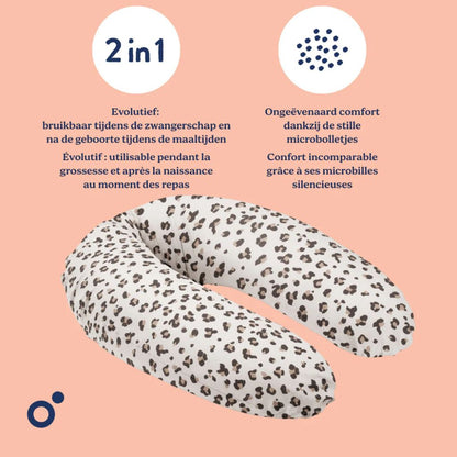 Doomoo Borstvoedingskussen Buddy Leopard Cream