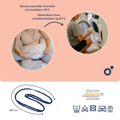 Doomoo Housse pour coussin d'allaitement Buddy Peaches